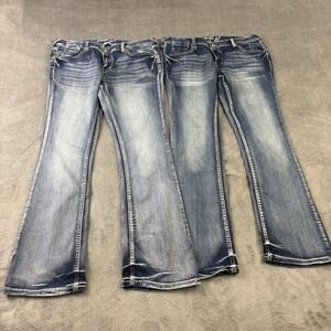 Series 31 Jeans Womens 13 Taryn Bootcut Flap Stretch Stitch Embroidery Lot of 2